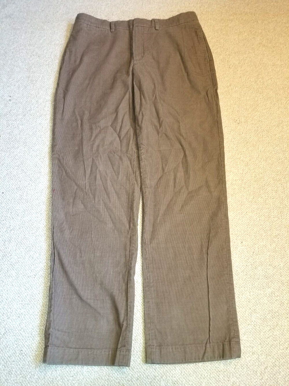 Mens Pants-L.L. BEAN-light brown corduroy 100% cotton "Classic Fit"-36X34